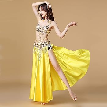 イエローフレア　ベリーダンススカート Amazon.co.jp: MUNAFIE ベリーダンススカート 両面スリット